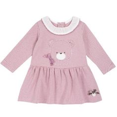 Платье детское Chicco длинный рукав р.80 цв.розовый