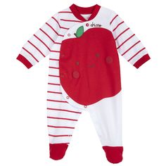 Комбинезон Chicco с яблоком, цвет красный, размер 68