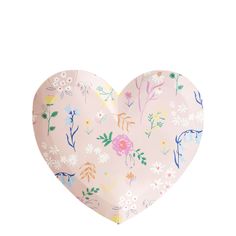 Тарелки Meri Meri Полевой цветок в форме сердца