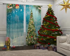 Фотоштора Сирень srn357053 разноцветный 145х260