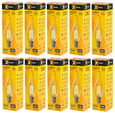 Лампочка светодиодная XF-E14-FL-CA35-4W-2700K-230V, Арт.: 48823 10 штук