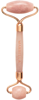 Роллер-массажер MARBELLA PREMIUM двусторонний из розового кварца