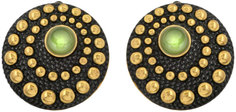 Серьги женские Балтийское золото 72801331-bz из серебра, нефрит