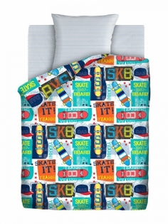 Комплект постельного белья Тейковский ХБК 4 YOU (70х70) Скейт 1,5-спальный