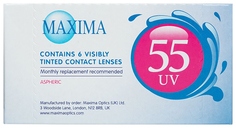 Контактные линзы Maxima 55 UV Aspheric, 6 линз R 8,6 -1,25
