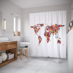 Шторы (фотошторы) для ванной JoyArty «Планета расцветает» 180x20