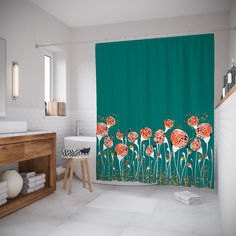 Штора для ванной JoyArty «Колдовские цветы» 180x200