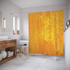 Штора для ванной JoyArty «Яркий цветочный узор» 180x200