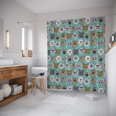 Шторы для ванной JoyArty «Кошачьи советы» 180x200