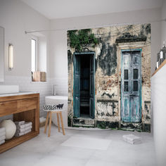 Штора для ванной JoyArty «Старинное жилье» 180x200