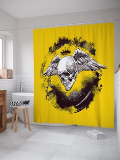 Штора для ванной «Коронованный череп с крыльями» 180х200 см Joy Arty