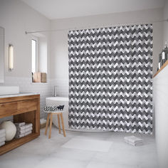 Шторы для ванной JoyArty «Маскировочные зигзаги» 180x200