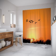 Штора для ванной JoyArty «Скоро теплые края» 180x200