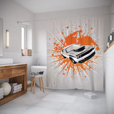 Штора для ванной JoyArty «Маскл кар» 180x200