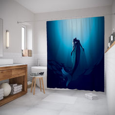 Штора для ванной JoyArty «Отчаянная русалка» 180x200
