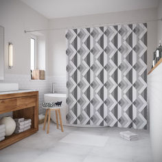 Шторы для ванной JoyArty «Мраморная иллюзия» 180x200