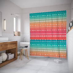 Штора для ванной JoyArty «Переменчивые стрелы» 180x200