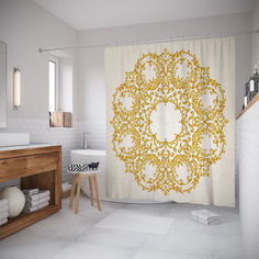 Штора для ванной JoyArty «Классический орнамент» 180x200