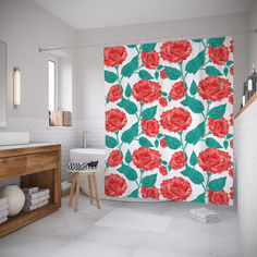 Штора для ванной JoyArty «Фантазия из роз» 180x200