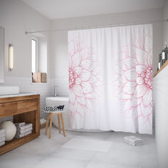 Шторы для ванной JoyArty «Цветок весенней радости» 180x200