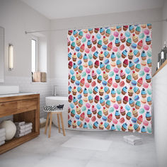 Шторы для ванной JoyArty «Рай сладкоежки» 180x200