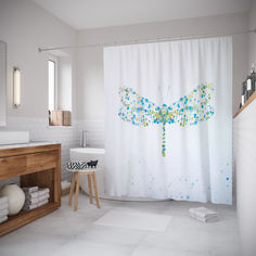 Штора для ванной JoyArty «Муляж стрекозы» 180x200