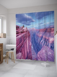 Штора для ванной JoyArty «Опасности каньона» из ткани, 180х200 см с крючками