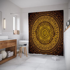 Штора для ванной JoyArty «Вышитый солнечный подсолнух» 180x200