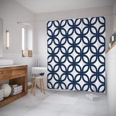 Штора для ванной JoyArty «Положительные фигуры» 180x200