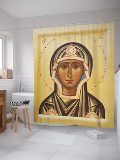 JoyArty Штора (занавеска) для ванной «Икона» из ткани, 180х200 см с крючками