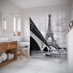 Штора для ванной JoyArty «За мостом слава Парижа» 180x200