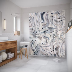 Шторы для ванной JoyArty «Энергия красок» 180x200