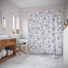 Шторы для ванной JoyArty «Вспыльчивые цветы» 180x200