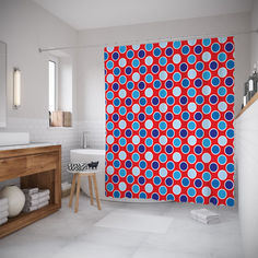 Штора для ванной JoyArty «Узоры с кругами» 180x200