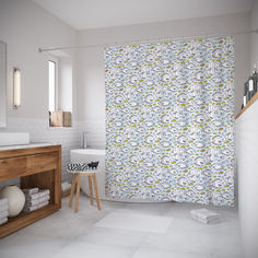 Штора для ванной JoyArty «Рыбная среда» 180x200