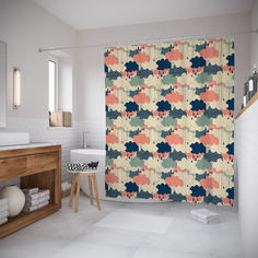 Шторы для ванной JoyArty «Странные облака» 180x200