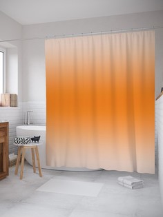 Штора для ванной JoyArty «Рассветный перелив» из ткани, 180х200 см с крючками