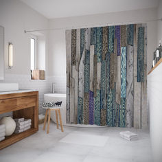 Шторы для ванной JoyArty «Несовершенный забор» 180x200