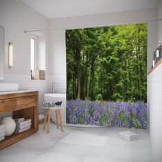 Штора для ванной JoyArty «Лес любит цветы» 180x200