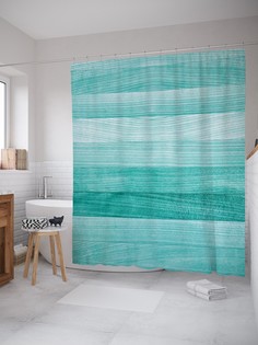 Штора для ванной JoyArty «Размытая текстура» из ткани, 180х200 см с крючками