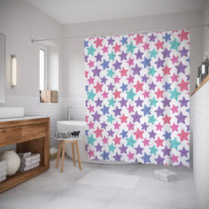 Штора для ванной JoyArty «Звездный фон» 180x200