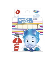 Мел белый "Фиксики", 6 штук Centrum