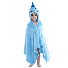 Детское полотенце с капюшоном Baby Fox Акула, цвет голубой, 60х120 см