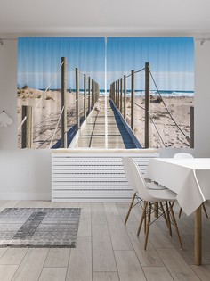 Шторы под лён «Береговые дороги», серия Oxford DeLux, 290х180 см Joy Arty