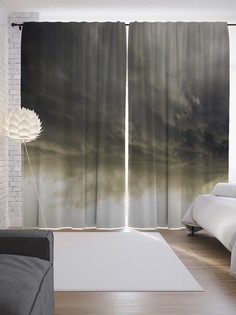 Шторы с фотопечатью "Небесная вуаль" из сатена, 290х265 см Joy Arty