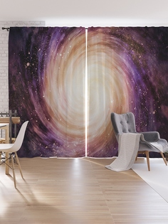 Шторы под лён JoyArty «Поглощение звезды», серия Oxford DeLux, 340х265 см