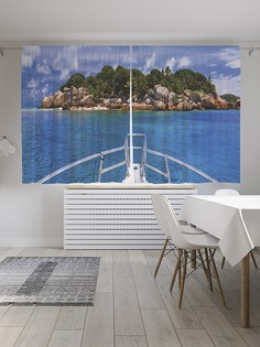 Шторы под лён «Неведомый остров», серия Oxford DeLux, 290х180 см Joy Arty