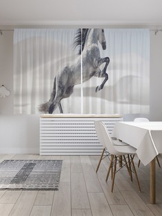 Шторы под лён «Пустынная лошадь», серия Oxford DeLux, 290х180 см Joy Arty