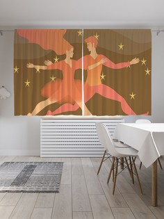 Шторы под лён «Танец влюбленных», серия Oxford DeLux, 290х180 см Joy Arty