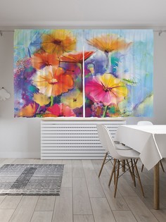 Шторы под лён «Духовный букет», серия Oxford DeLux, 290х180 см Joy Arty